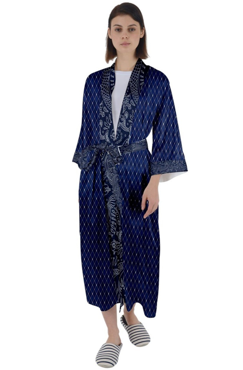 Marina Waves - Satin Robe (Long)