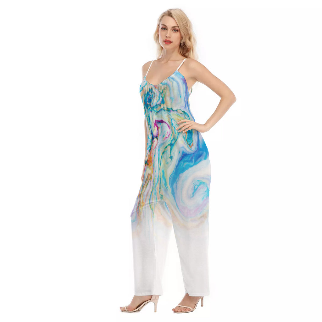 All-Over Print Women's Loose Cami Jumpsuit