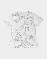 
              B&W Floral - Fitted Tee
            