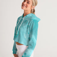 Turquoise Waters - Crop Hoodie