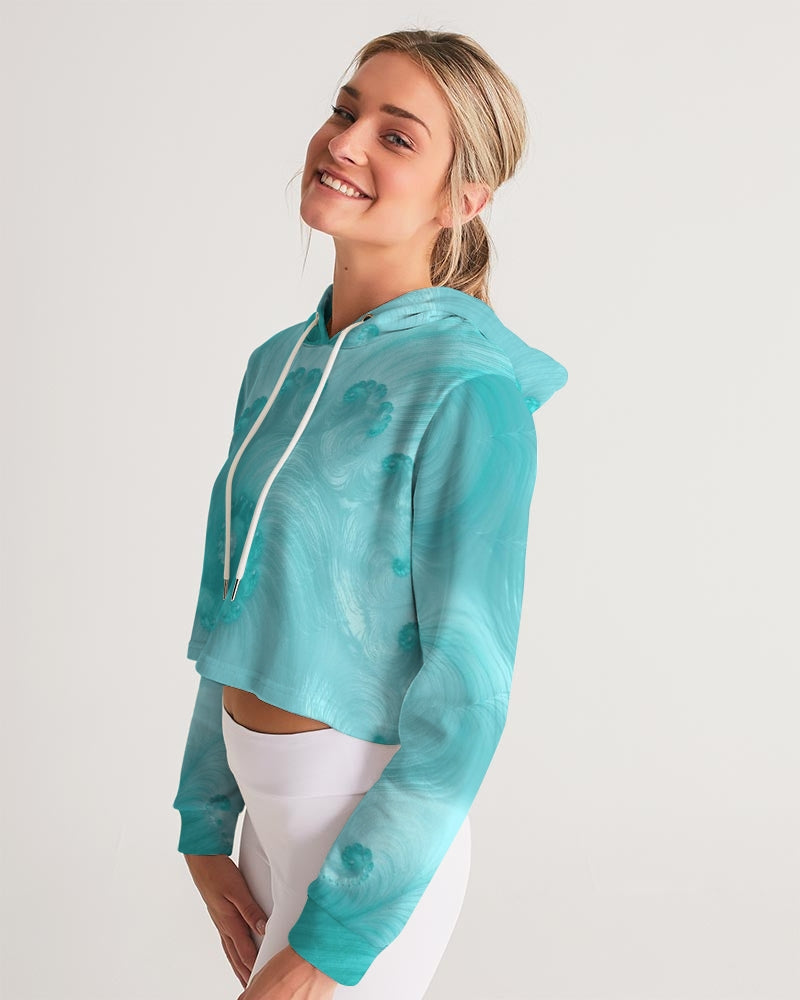 Turquoise Waters - Crop Hoodie