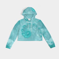 Turquoise Waters - Crop Hoodie