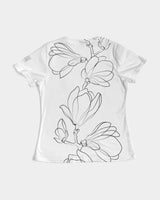 
              B&W Floral - Fitted Tee
            