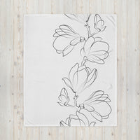 
              B&W Floral - Throw Blanket
            