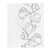 
              B&W Floral - Throw Blanket
            